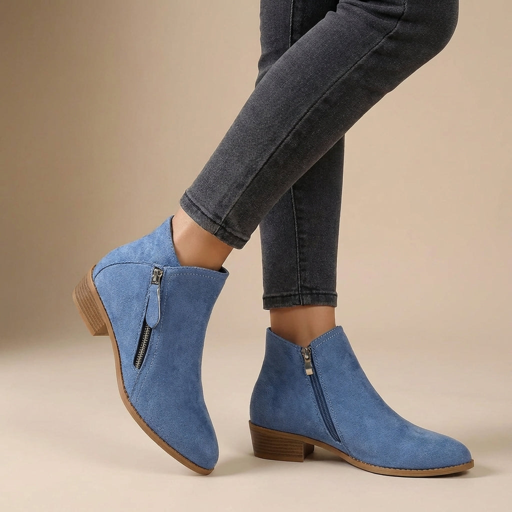 Chic Side-Zip Ankle Boots – Versatile Transitional Style