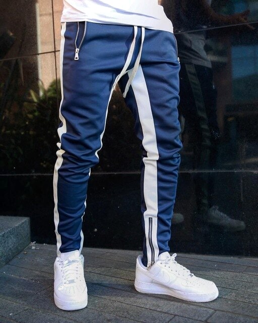 Men’s streetwear joggers with zipper pockets