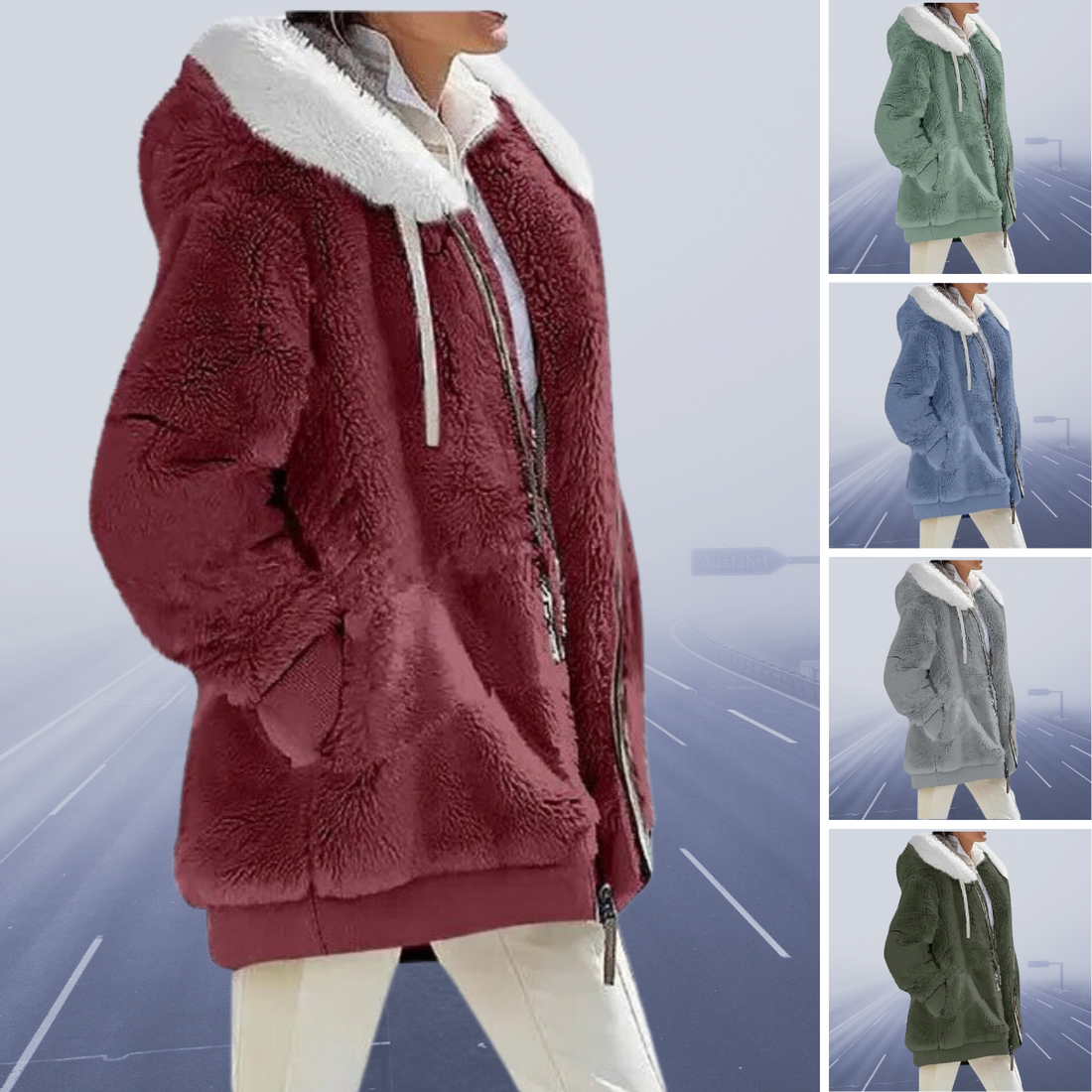 Soft and comfortable women’s hooded jacket