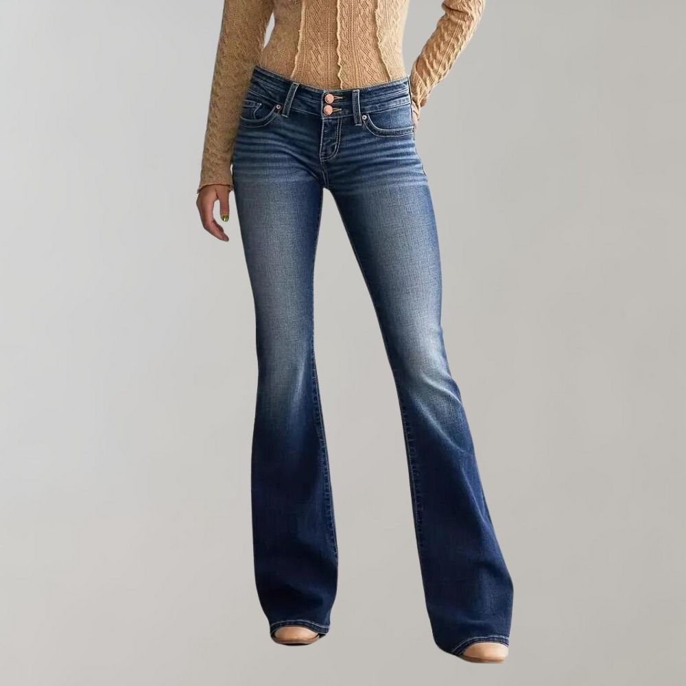 Marie - Flared Denim Pants