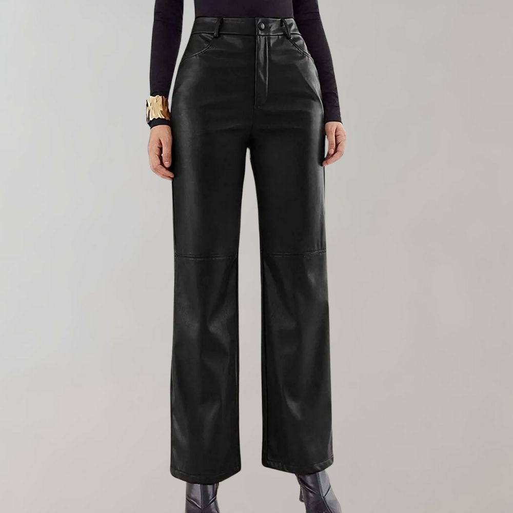 Jaska - Straight Cut Leather Pants