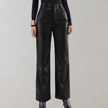 Jaska - Straight Cut Leather Pants