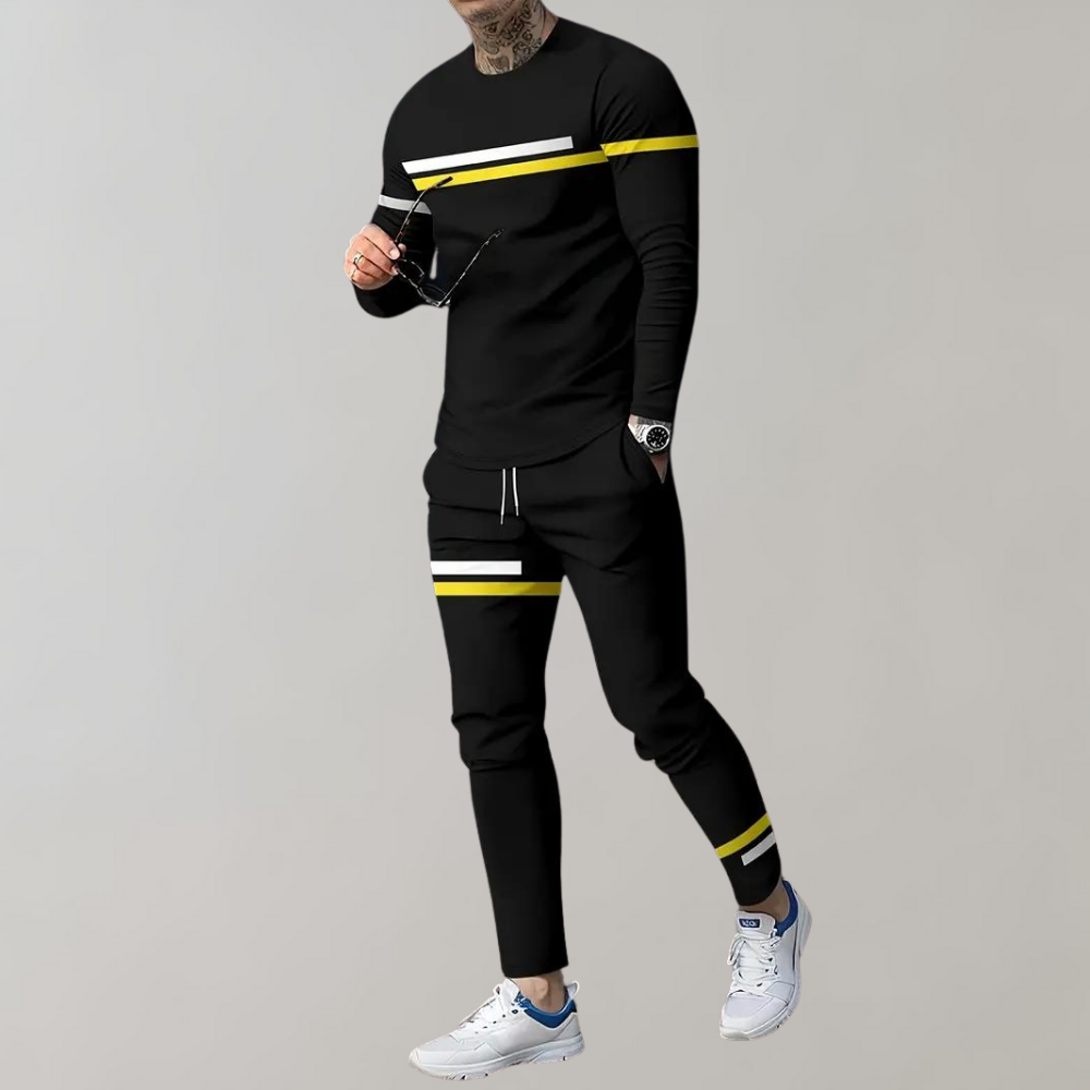 Men's Casual Training Tracksuit - Lightweight Polyester