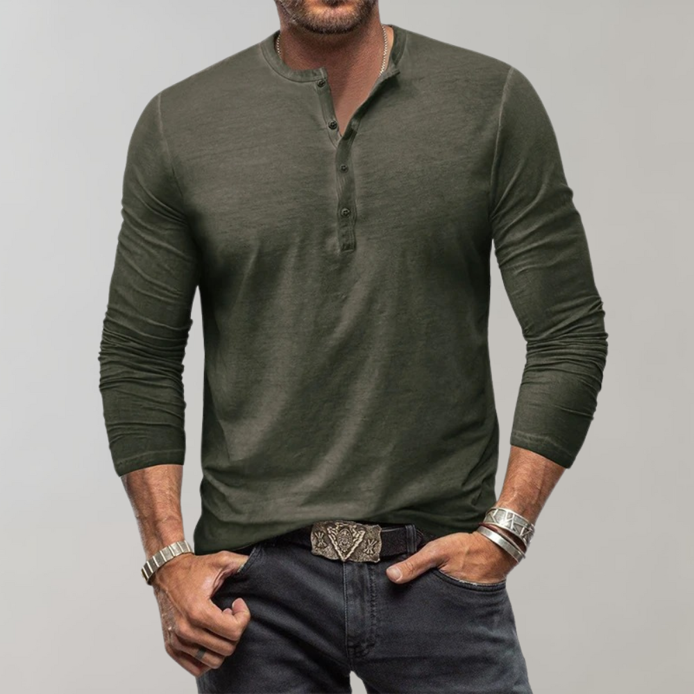 Men's classic long sleeve crew neck t-shirt