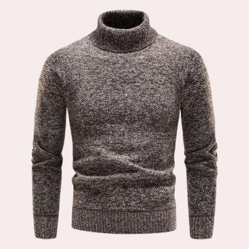 Plus velvet turtleneck sweater for men in slim fit style