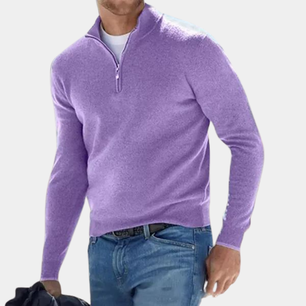 Stylish long sleeve v-neck top for men