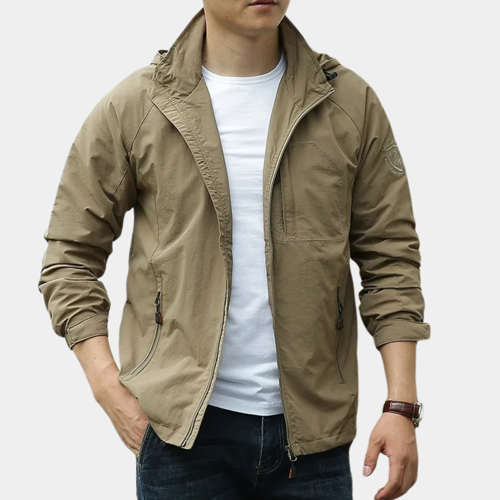 Men's hooded cardigan jacket