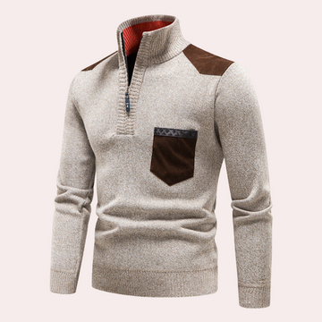 Men's stand-up collar thickened sweater