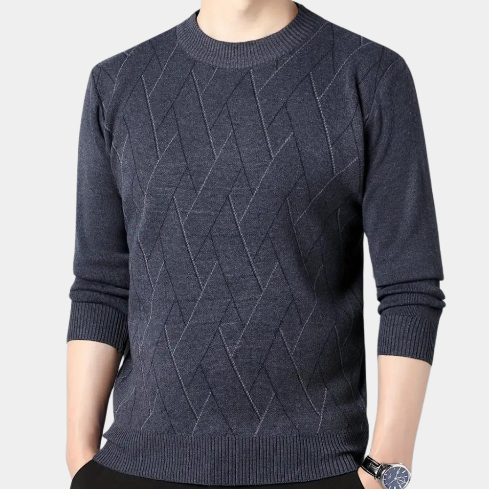 Thickened jacquard men's sweater