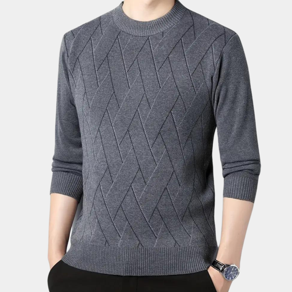 Thickened jacquard men's sweater