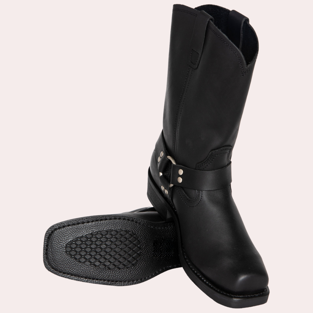 Men's classic leather mid-calf boots