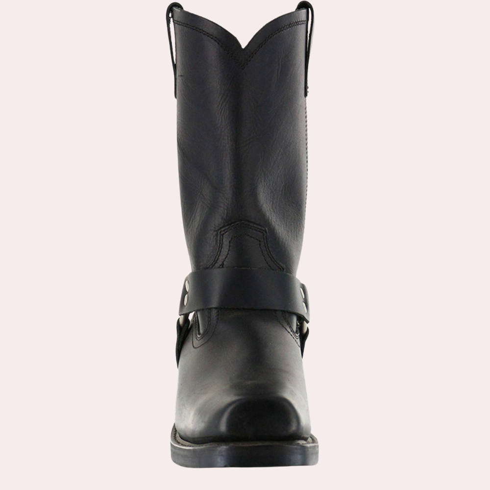 Men's classic leather mid-calf boots