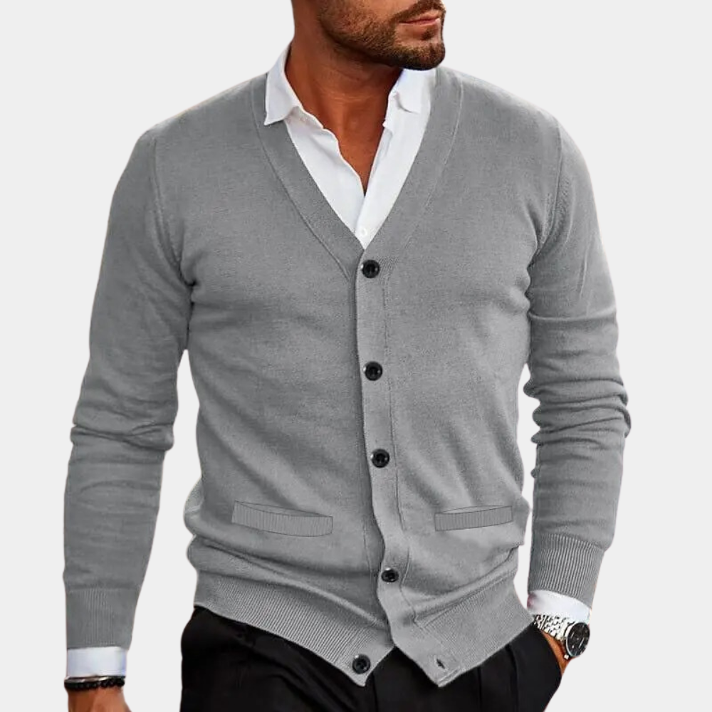 Men's slim fit v-neck cardigan