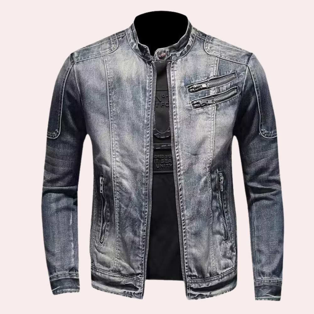 Men's casual retro denim jacket