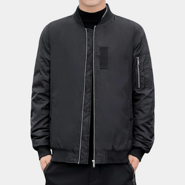 Stylish men's zip bomber jacket