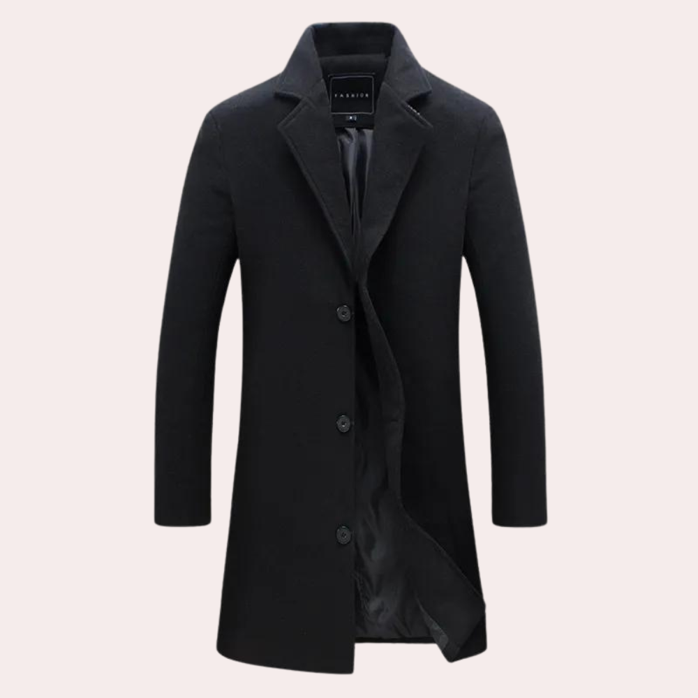 Men's slim fit casual coat with pockets