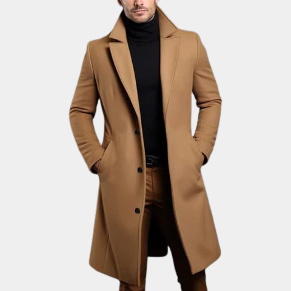 Men's slim fit casual coat with pockets