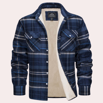 Men's casual leisure outerwear checked jacket