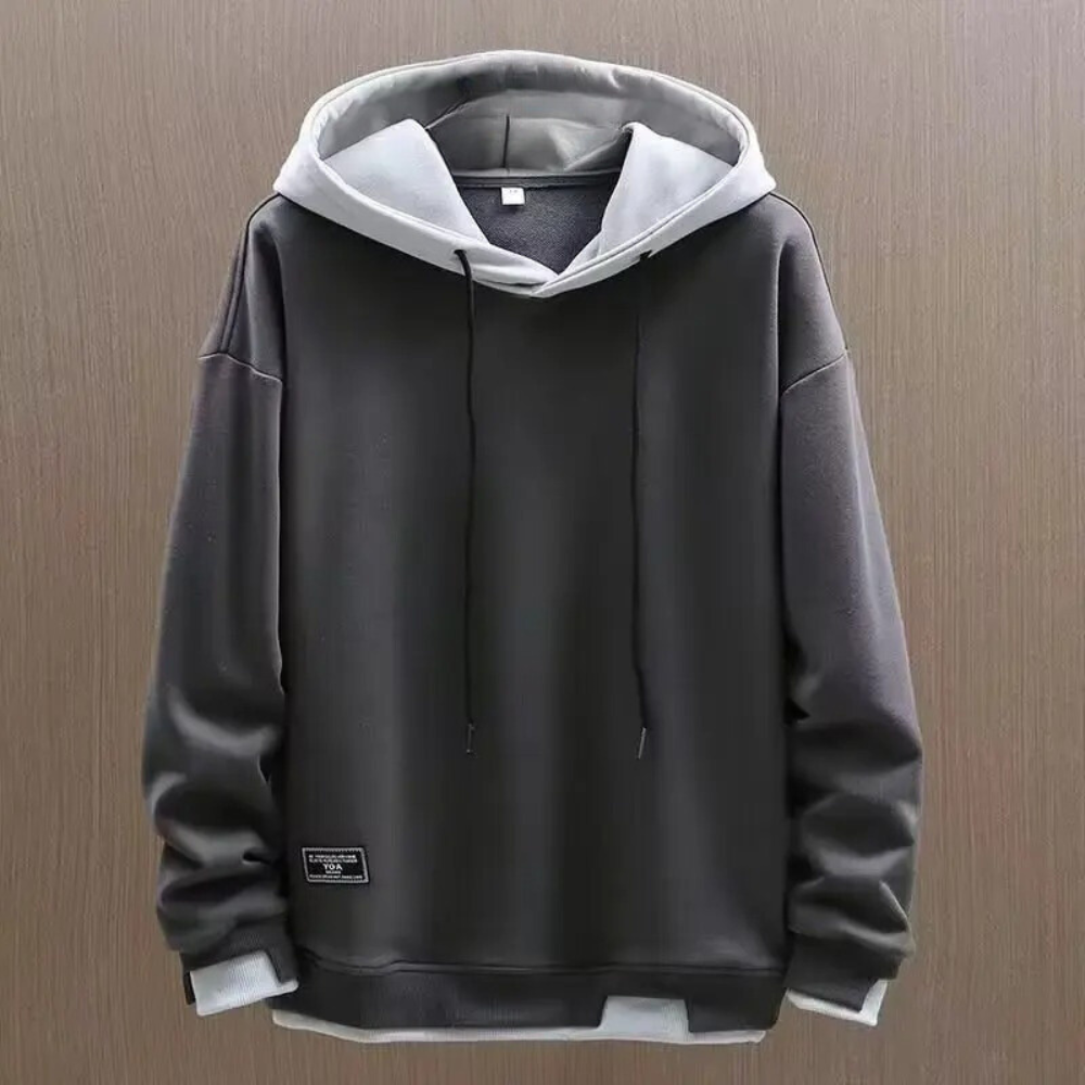 Trendy men's hooded casual leisurewear sweatshirt