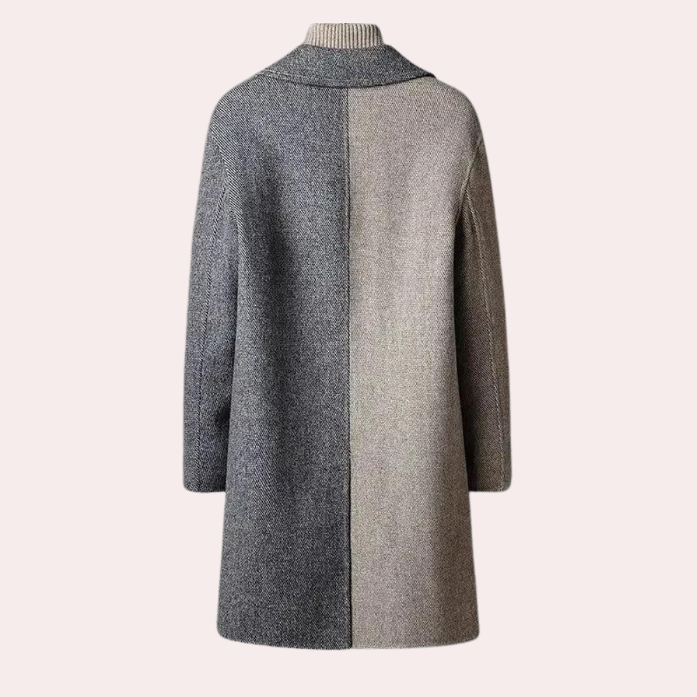 Men's slim fit mid-length coat