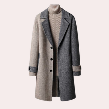 Men's slim fit mid-length coat