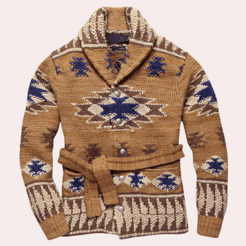 Retro classic men's cardigan sweater