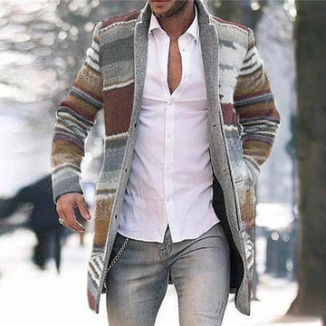 Men's slim fit mid-length cardigan sweater