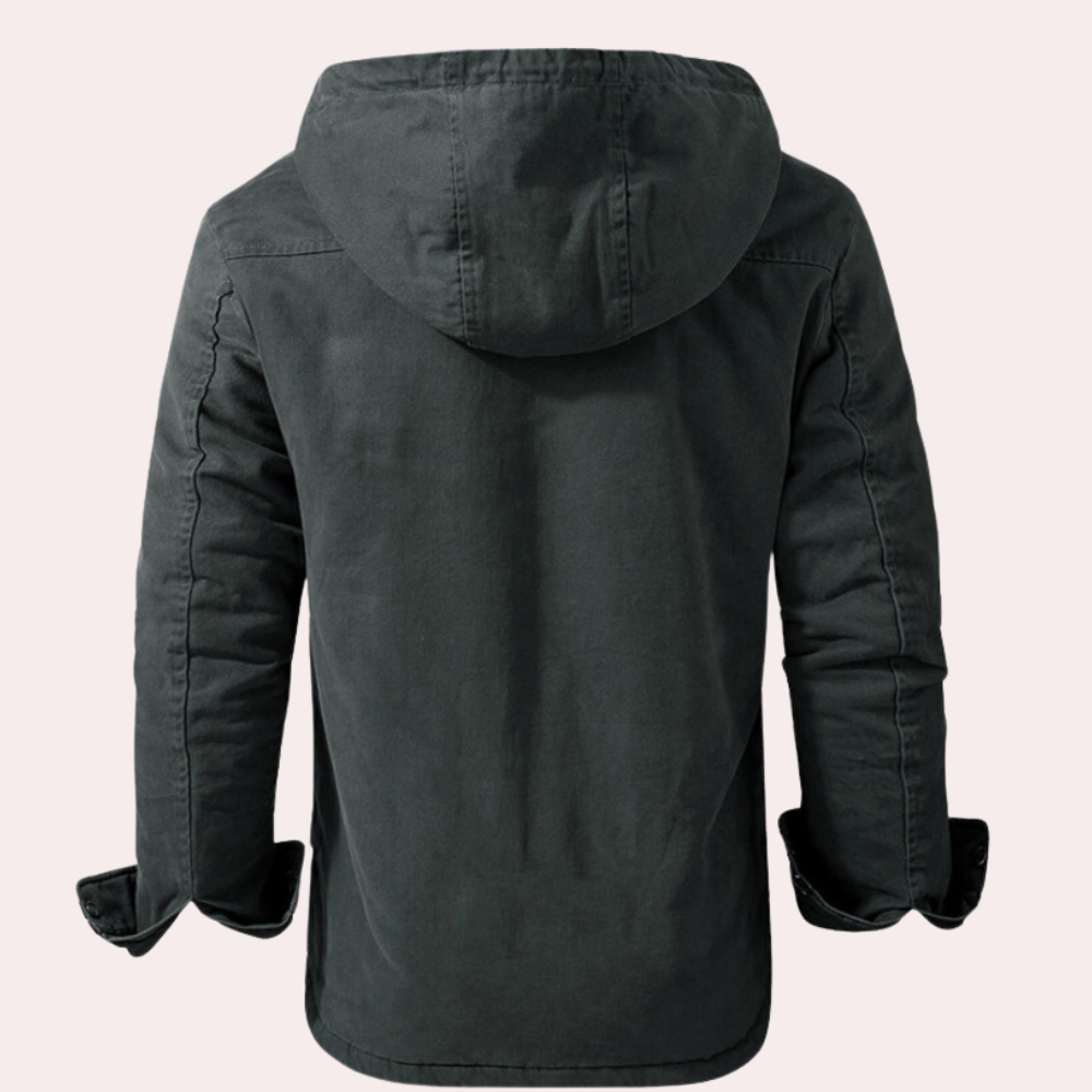 Men's hooded cotton jacket for winter