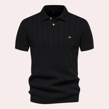 Men's classic striped polo shirt