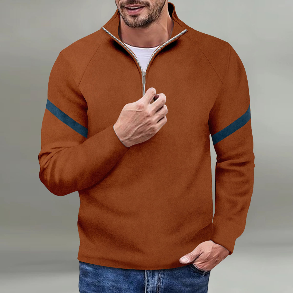 Men's long sleeve slim fit sports polo shirt