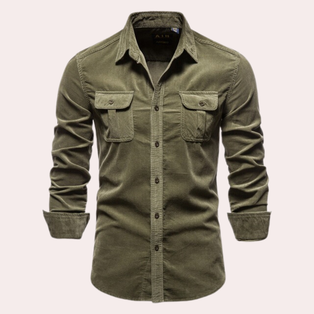 Men's Slim Fit Cotton Shirt Long Sleeve No-Iron Casual Wear