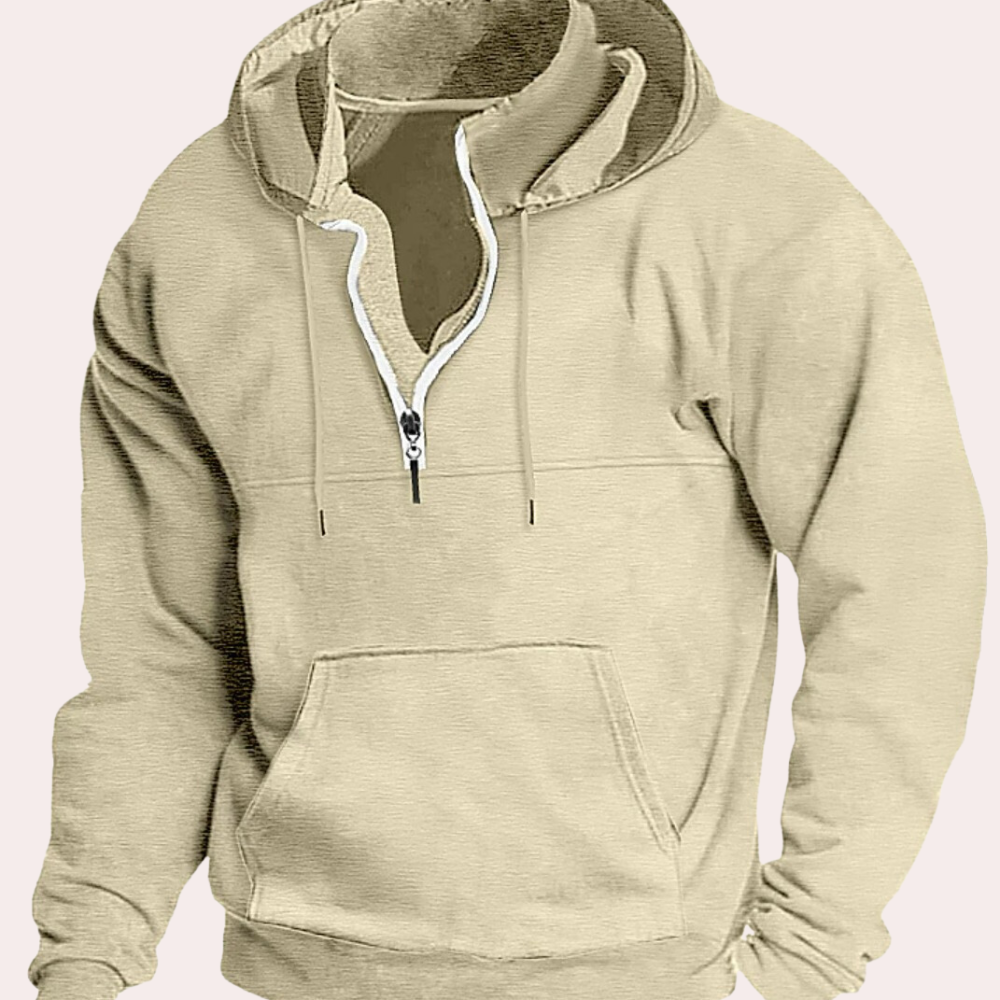 Hooded casual sweatshirt jacket for men