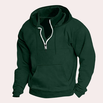 Hooded casual sweatshirt jacket for men