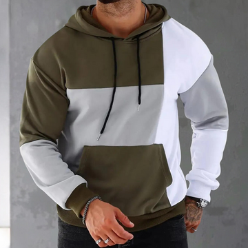 Hooded slim-fit long-sleeve top for men