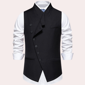 Men's business suit vest and coat single breasted loose fit