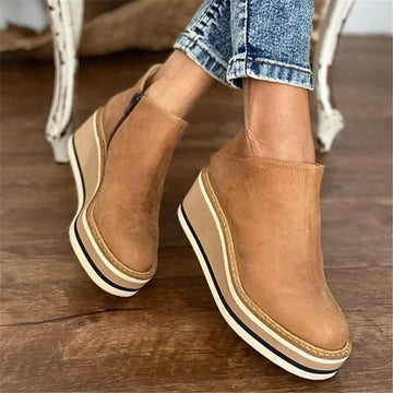 Women's slip-on wedge ankle boots