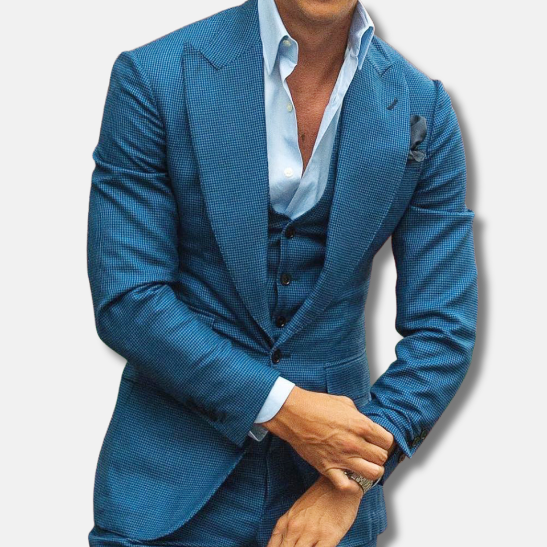 Men's Slim Fit Plaid Jacket