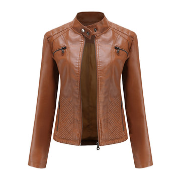 Women's classic faux leather jacket