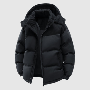 Axel | Relaxed Fit Hooded Puffer Jacket with Quilted Panels