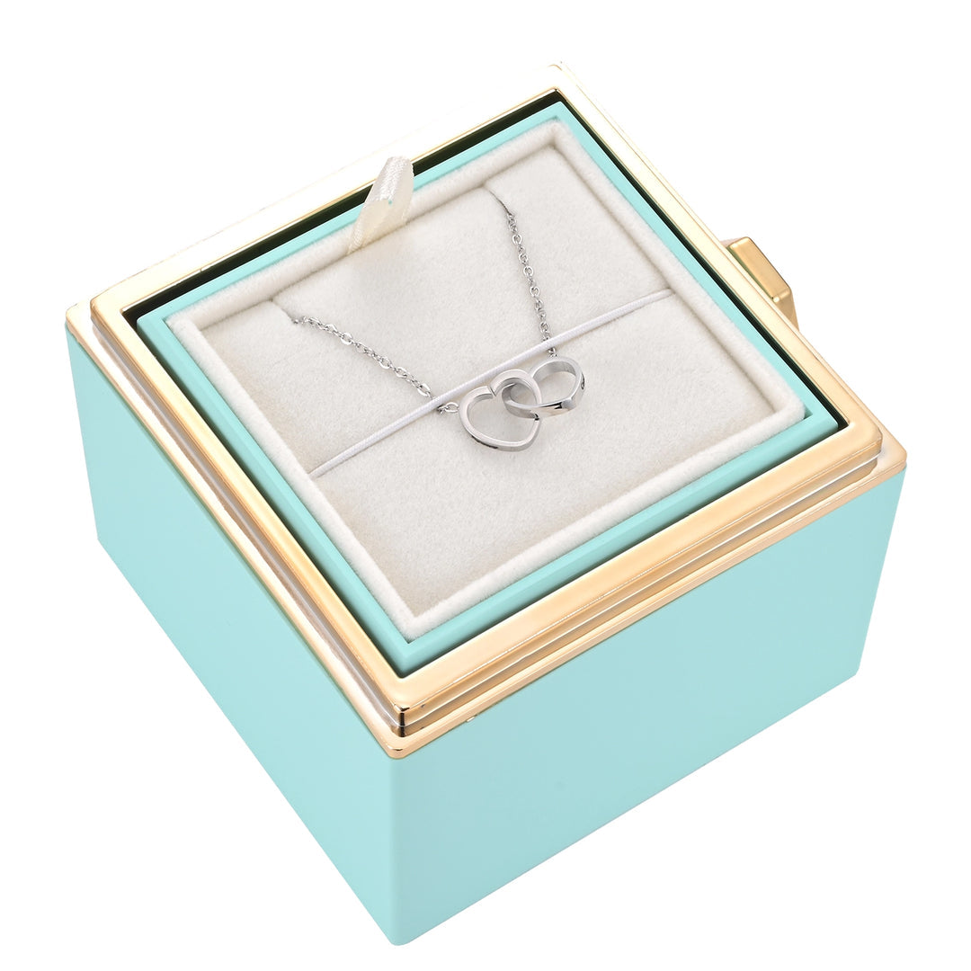 Wood Velvet-Lined Jewelry Gift Box