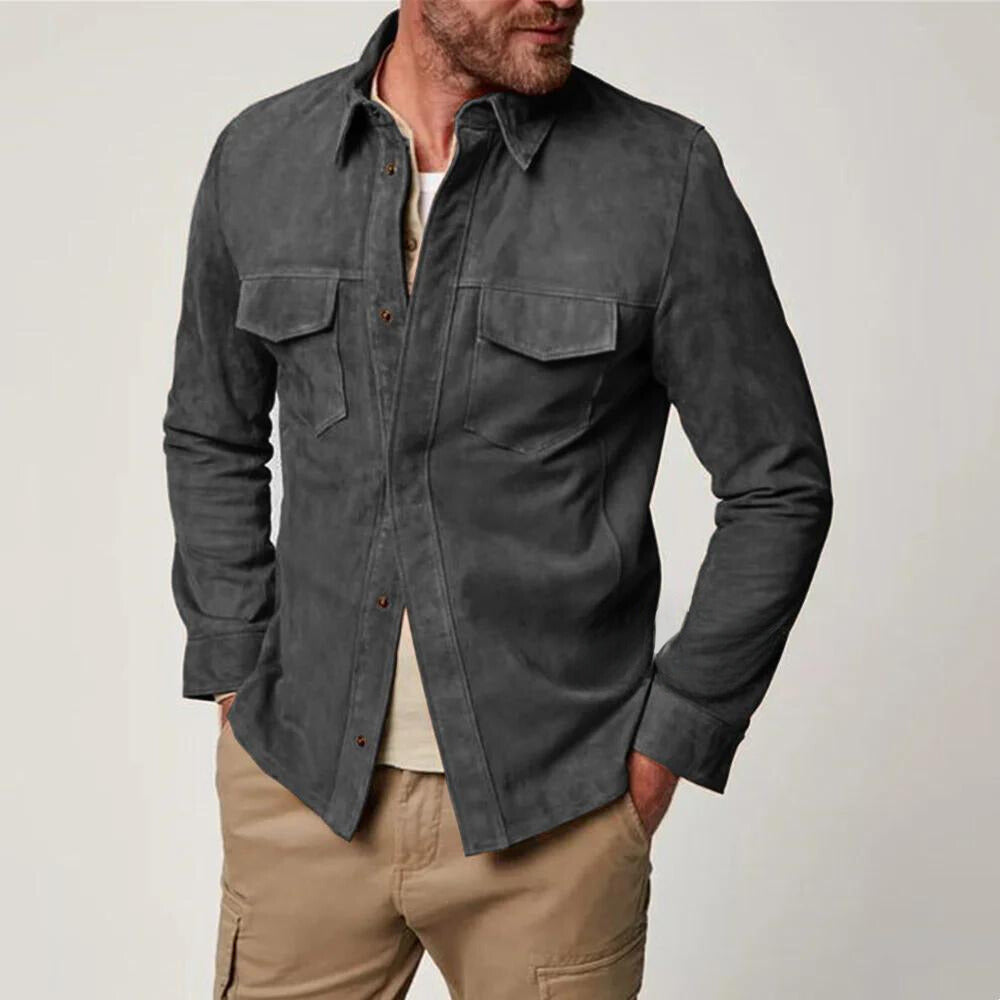 Arthur Regular Fit Jacket | Collared Button Front Men Jacket