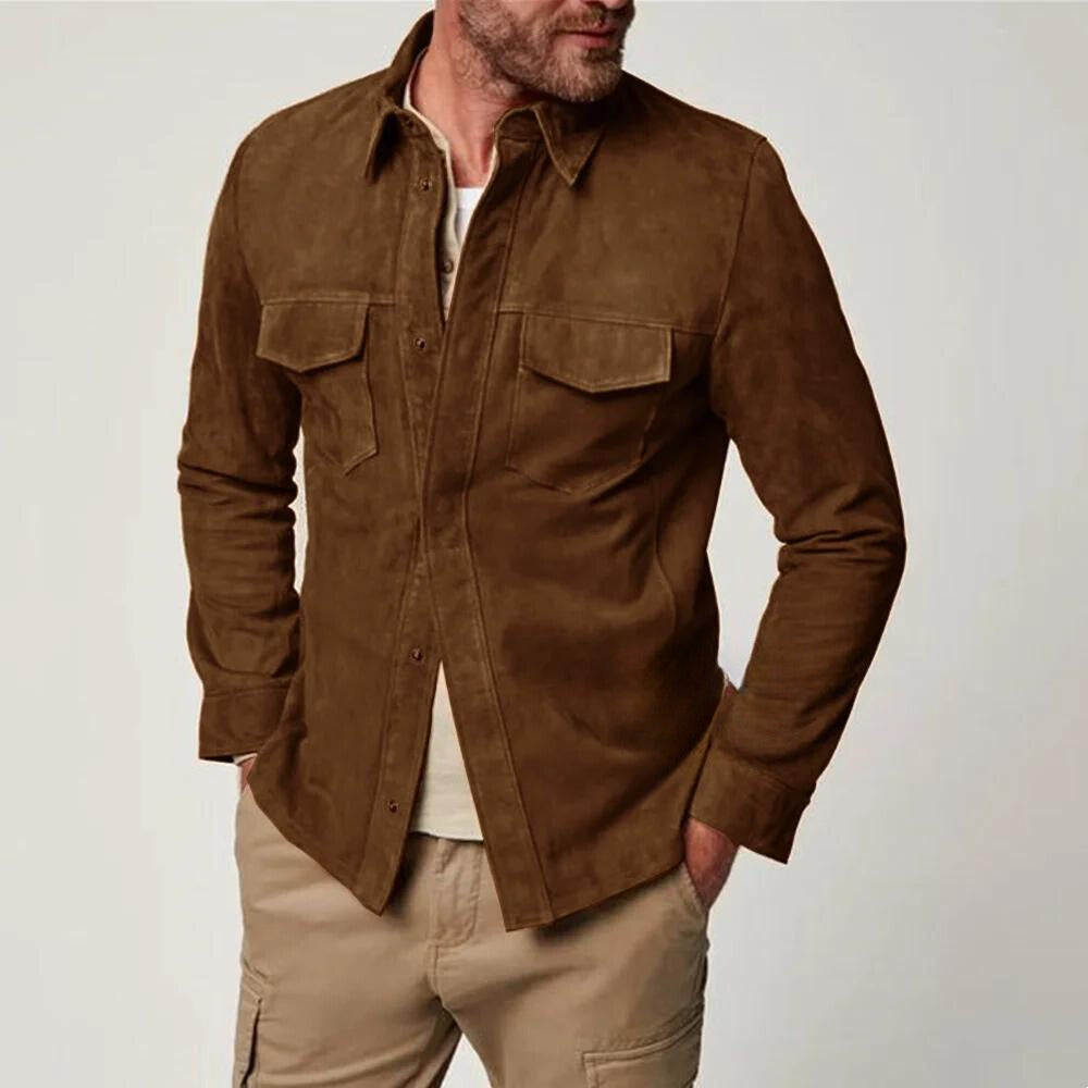 Arthur Regular Fit Jacket | Collared Button Front Men Jacket