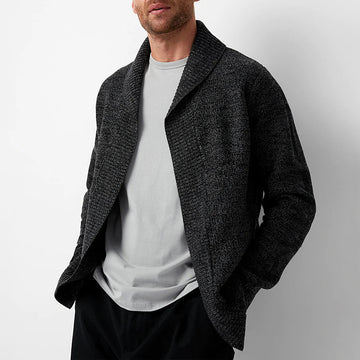 Men's long sleeve open front cardigan