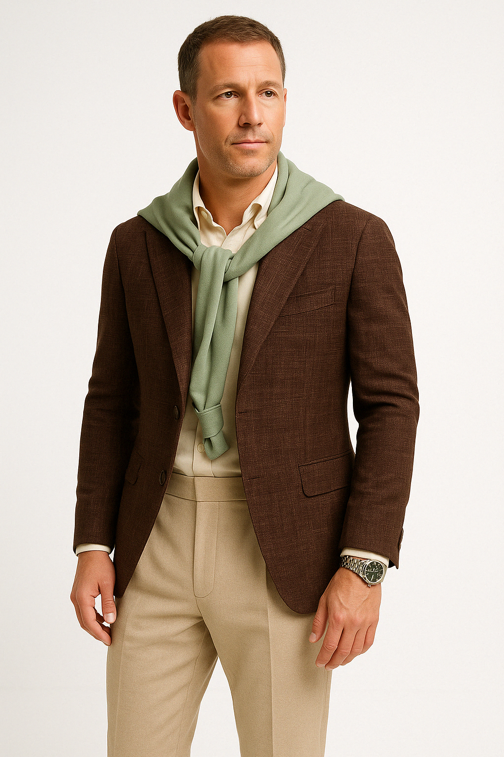 Men’s Blazer – Slim Fit – Textured – Two-Button Single-Breasted – Notch Lapel