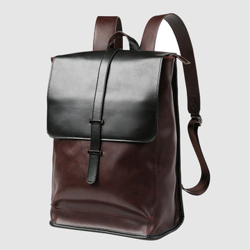 Arthur Faux Leather Structured Backpack | Flap Buckle Closure