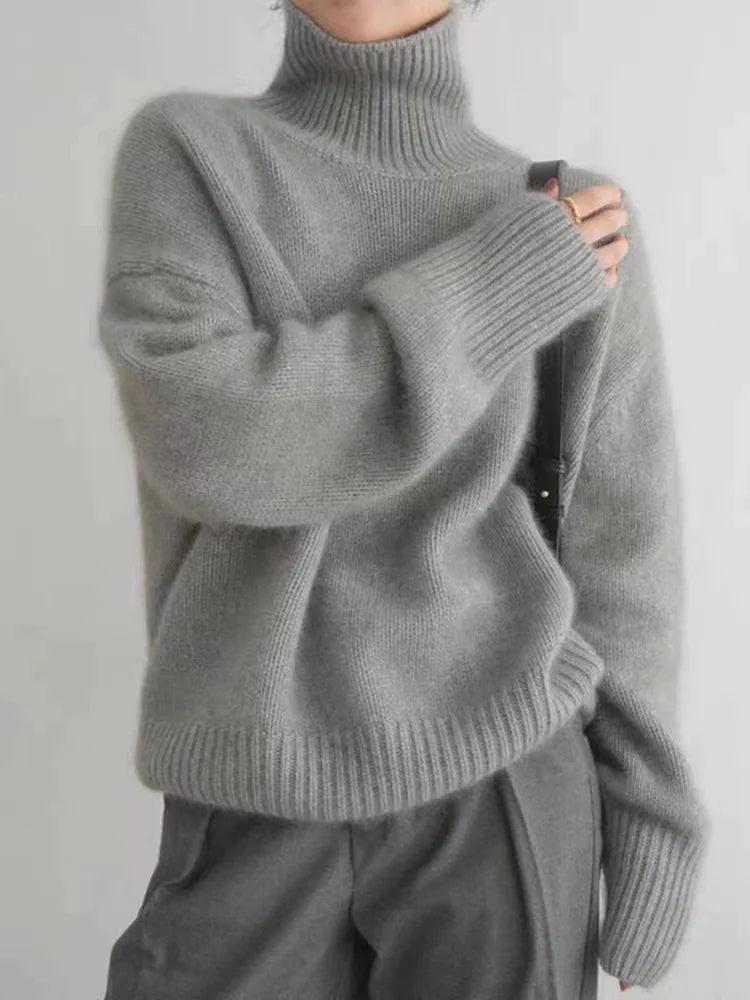 Women's classic turtleneck sweater