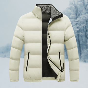 Men's insulated outdoor coat with multiple pockets