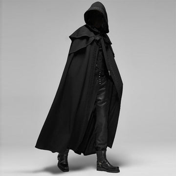 Amado - gothic long hooded cloak for men