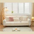 Plush Faux Fur Quilted Sofa Slipcover