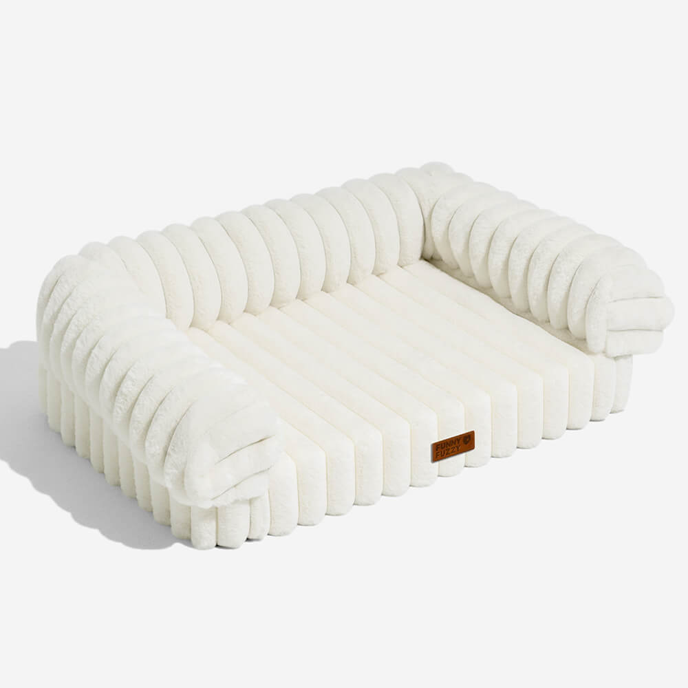 Ribbed Bolstered Pet Sofa Bed